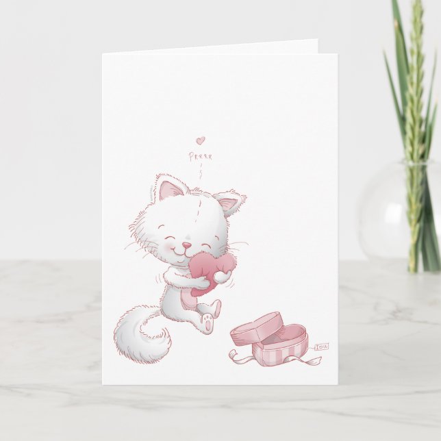 Cartes Pour Fêtes Annuelles Chats de Valentine (Devant)