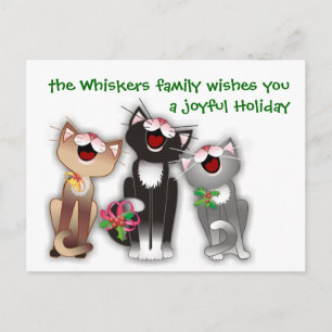 Cartes Pour Fêtes Annuelles Chats joyeux