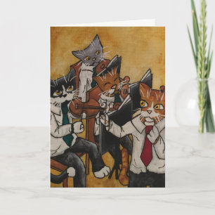 Cartes Pour Fêtes Annuelles Chats orchestraux