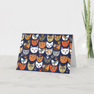 Cartes Pour Fêtes Annuelles Chats Partout Chat Personne