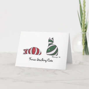 Cartes Pour Fêtes Annuelles ChatsStockingXmas, ChatsStockingXmas