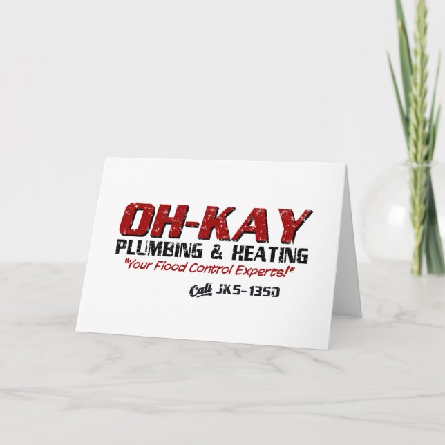 Cartes Pour Fêtes Annuelles Chauffage et plomberie OH-KAY (Devant)