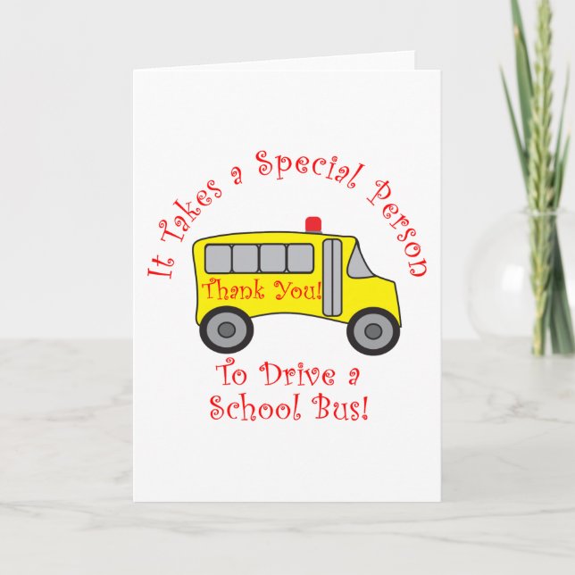 Cartes Pour Fêtes Annuelles Chauffeur de bus (Devant)