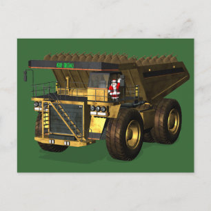 Cartes Pour Fêtes Annuelles Chauffeur de camion de vidage géant Santa Claus