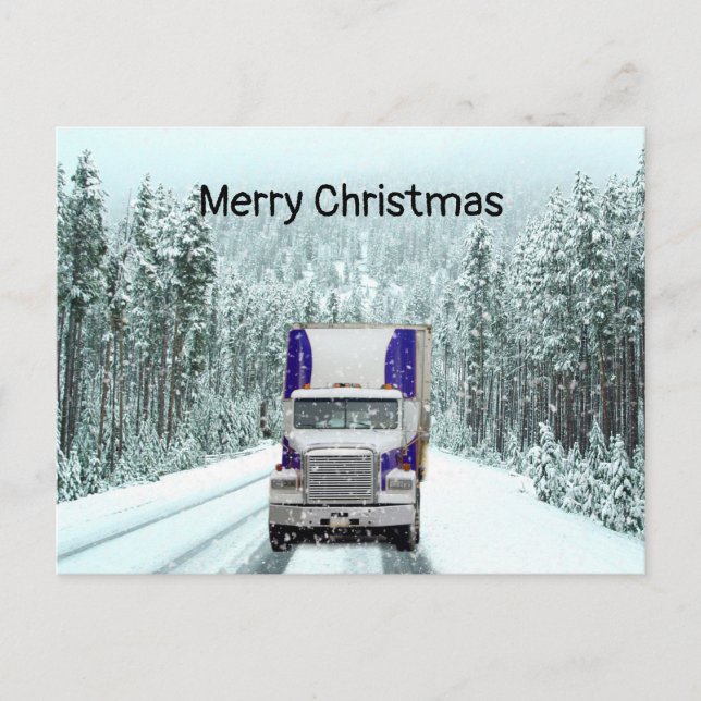 Cartes Pour Fêtes Annuelles Chauffeur de camion Noël (Devant)