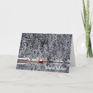 Cartes Pour Fêtes Annuelles Chauffez les souhaits et bonnes fêtes les canoës