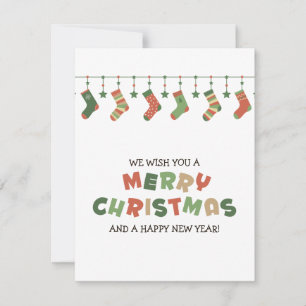 Cartes Pour Fêtes Annuelles Chaussure saisonnière de Noël coloré