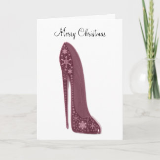 Cartes Pour Fêtes Annuelles Chaussure stylet de Noël rouge et GIF d'art de