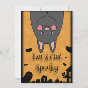 Cartes Pour Fêtes Annuelles Chauve-souris amicale d'Halloween