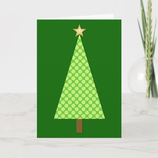 Cartes Pour Fêtes Annuelles Chaux et Emeraude vert Arbre de Noël moderne (Devant)