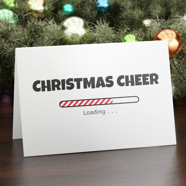 Cartes Pour Fêtes Annuelles Cheer de Noël - barre de progression - Chargement (Créateur téléchargé)