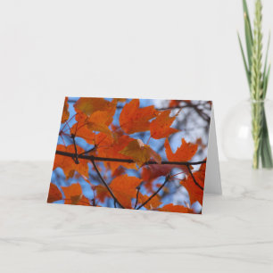 Cartes Pour Fêtes Annuelles Cheerful Autumn Leaves