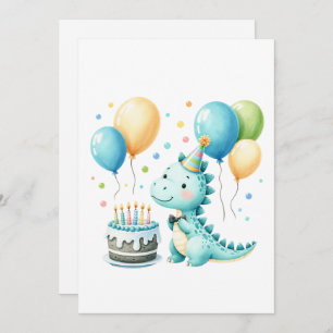 Cartes Pour Fêtes Annuelles Cheerful Dinosaur Birthday Card