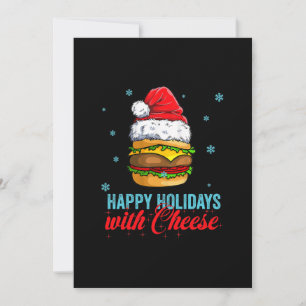 Cartes Pour Fêtes Annuelles Cheeseburger de Noël Joyeuses fêtes au fromage