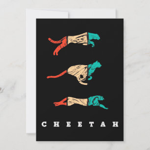 Cartes Pour Fêtes Annuelles Cheetah Art Vintage  Cadeau Cute Pour Valentines 