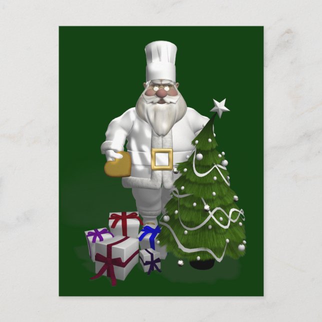 Cartes Pour Fêtes Annuelles Chef du Père Noël doux (Devant)