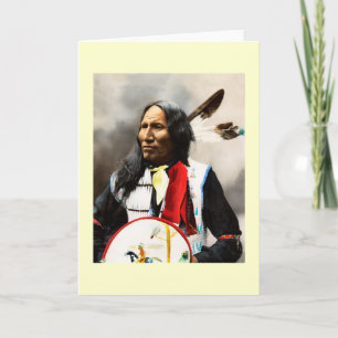 Cartes Pour Fêtes Annuelles Chef indien sioux