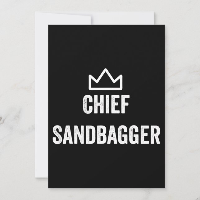 Cartes Pour Fêtes Annuelles Chef Sandbagger Golf mème Bjj Chess Sandbag (Devant)