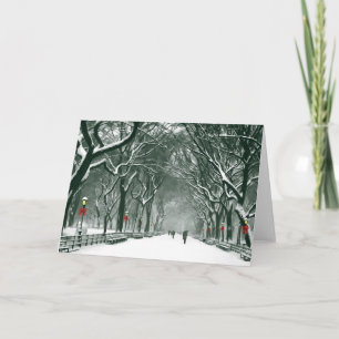 Cartes Pour Fêtes Annuelles Chemin de neige de Central Park