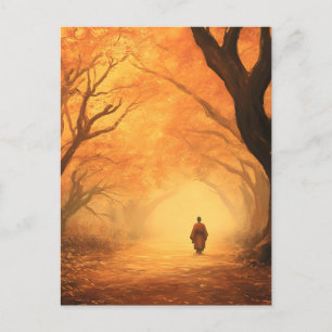 Cartes Pour Fêtes Annuelles Chemin vert d'automne