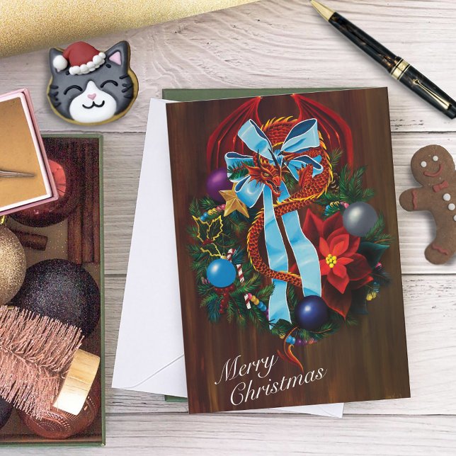 Cartes Pour Fêtes Annuelles Chemise de Noël Red Dragon (Créateur téléchargé)