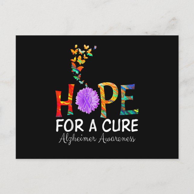 Cartes Pour Fêtes Annuelles Chemise de sensibilisation Alzheimer Espoir d'un c (Devant)