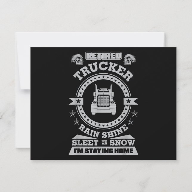Cartes Pour Fêtes Annuelles Chemises de camionnette à la retraite Funny Vêteme (Devant)
