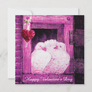 CARTES POUR FÊTES ANNUELLES CHÈQUES BLANCHES EN FENÊTRE ROSE VALENTINE DAME MO
