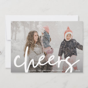 Cartes Pour Fêtes Annuelles CHÈQUES BLANCS   Photo moderne Joyeux Noël