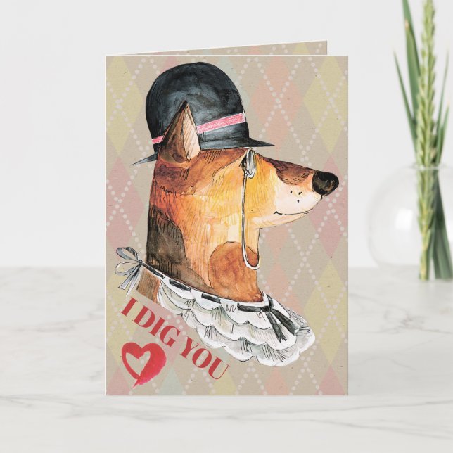 Cartes Pour Fêtes Annuelles Cher chien, je t'ai creusé (Devant)