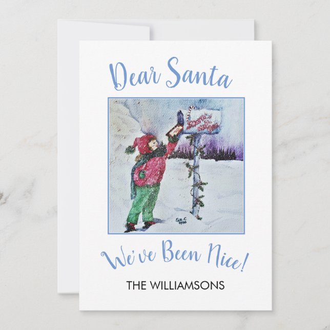 Cartes Pour Fêtes Annuelles Cher Père Noël (Devant)