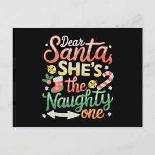 Cartes Pour Fêtes Annuelles Cher Père Noël, c'est elle la vilaine Funny Xmas