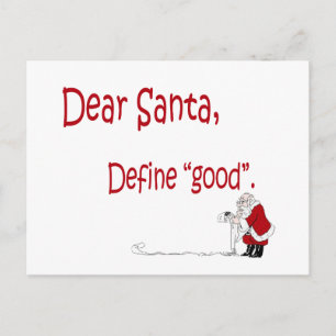 Cartes Pour Fêtes Annuelles Cher Père Noël... définir le bien ?