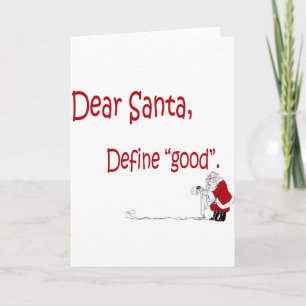 Cartes Pour Fêtes Annuelles Cher Père Noël... définir le bien ?