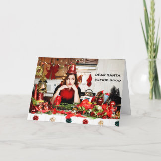 Cartes Pour Fêtes Annuelles "Cher Père Noël, définissent bon "