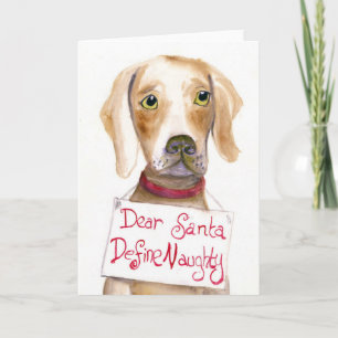 Cartes Pour Fêtes Annuelles Cher Père Noël, Définissez Naugthy.