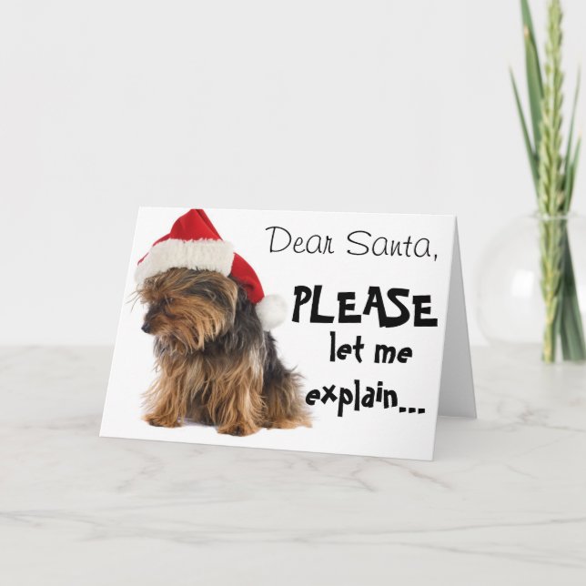 Cartes Pour Fêtes Annuelles Cher Père Noël… expliquent (Devant)