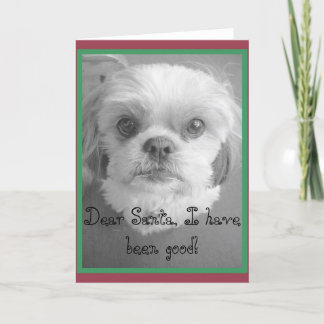 Cartes Pour Fêtes Annuelles Cher Père Noël, j'ai été bon !, Cher Sa...