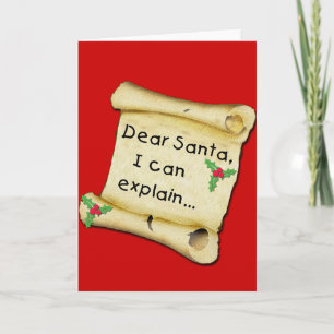 Cartes Pour Fêtes Annuelles Cher Père Noël… je peux expliquer le T-shirt drôle