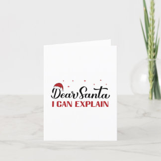 Cartes Pour Fêtes Annuelles Cher Père Noël, je peux vous expliquer. Citation d