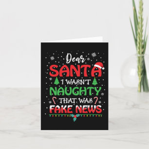 Cartes Pour Fêtes Annuelles Chère Père Noël Faux News Que J'Étais Mauvaise   D