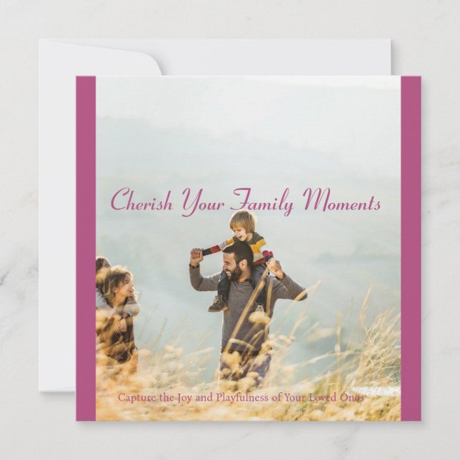 Cartes Pour Fêtes Annuelles Chérissez vos moments de famille avec notre Noël (Devant)