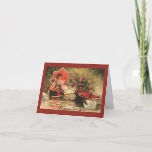 Cartes Pour Fêtes Annuelles Cherub avec coeur pour la Saint Valentin victorien