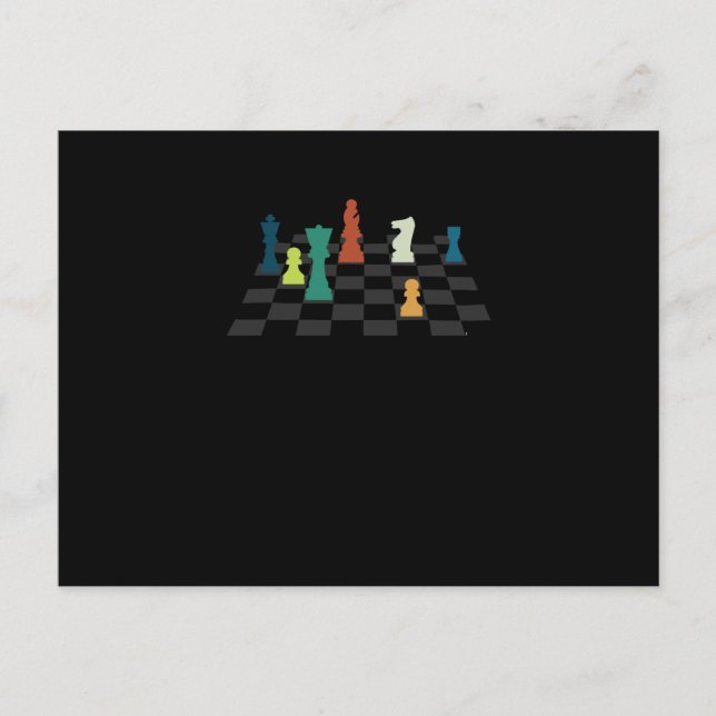 Cartes Pour Fêtes Annuelles Chess Rook Pawn Évêque King Queen Chessboard (Devant)