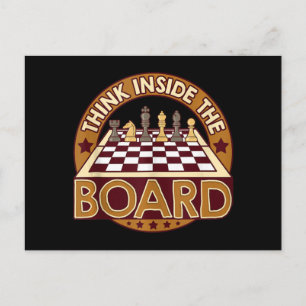 Cartes Pour Fêtes Annuelles ChessBoard Citation Joueur d'échecs Penser Jeu Boa