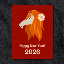Cheval de feu chinois du Nouvel An 2026 Zodiac