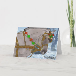 Cartes Pour Fêtes Annuelles Cheval de Fjord Norvégien Noël