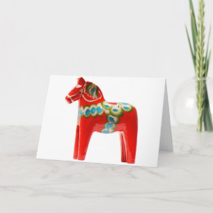 Cartes Pour Fêtes Annuelles Cheval de la Suède Dala