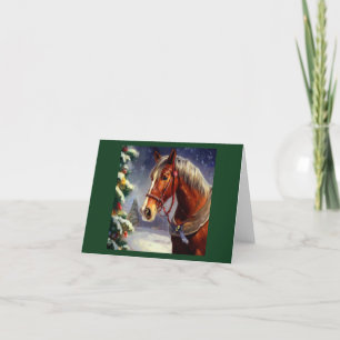 Cartes Pour Fêtes Annuelles Cheval de Noël 1