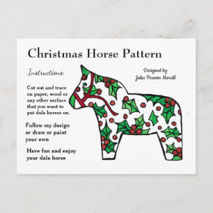 Cartes Pour Fêtes Annuelles Cheval de Noël Motif à partager
